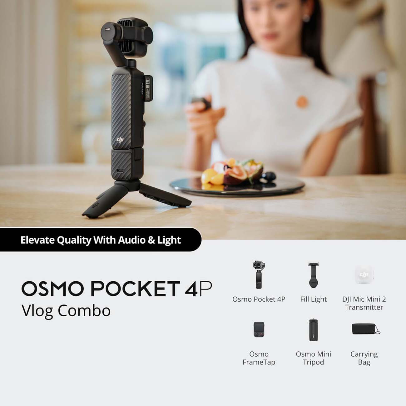 دوربین اسمو پاکت دیجیآی DJI Osmo Pocket 4P Vlog Combo 6 دوربین اسمو پاکت دیجیآی DJI Osmo Pocket 4P Vlog Combo - Image 6