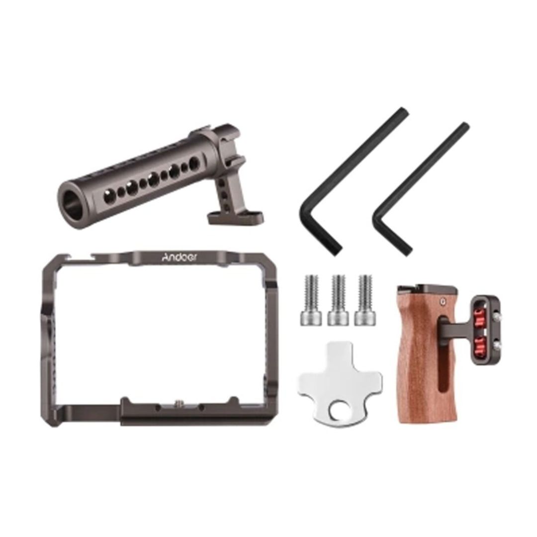 Andoer-camera-cage-for-sony-A7R-III-A7-II-A7-III-01 براکت دوربین اندور سونی Andoer camera cage for sony A7C - Image 1