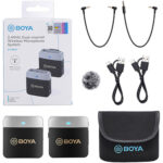 میکروفون بویا مدل BOYA BY-M1V2 2-Person Wireless Microphone System for Cameras and Smartphones - Image 2