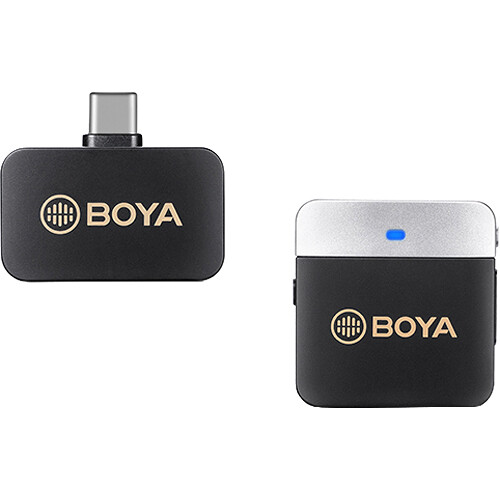 BOYA-BY-M1V3-Wireless-Microphone-System-with-USB-C-Connector-for-Mobile-Devices میکروفون بویا مدل BOYA BY-M1V3 Wireless Microphone System with USB-C Connector for Mobile Devices - Image 1