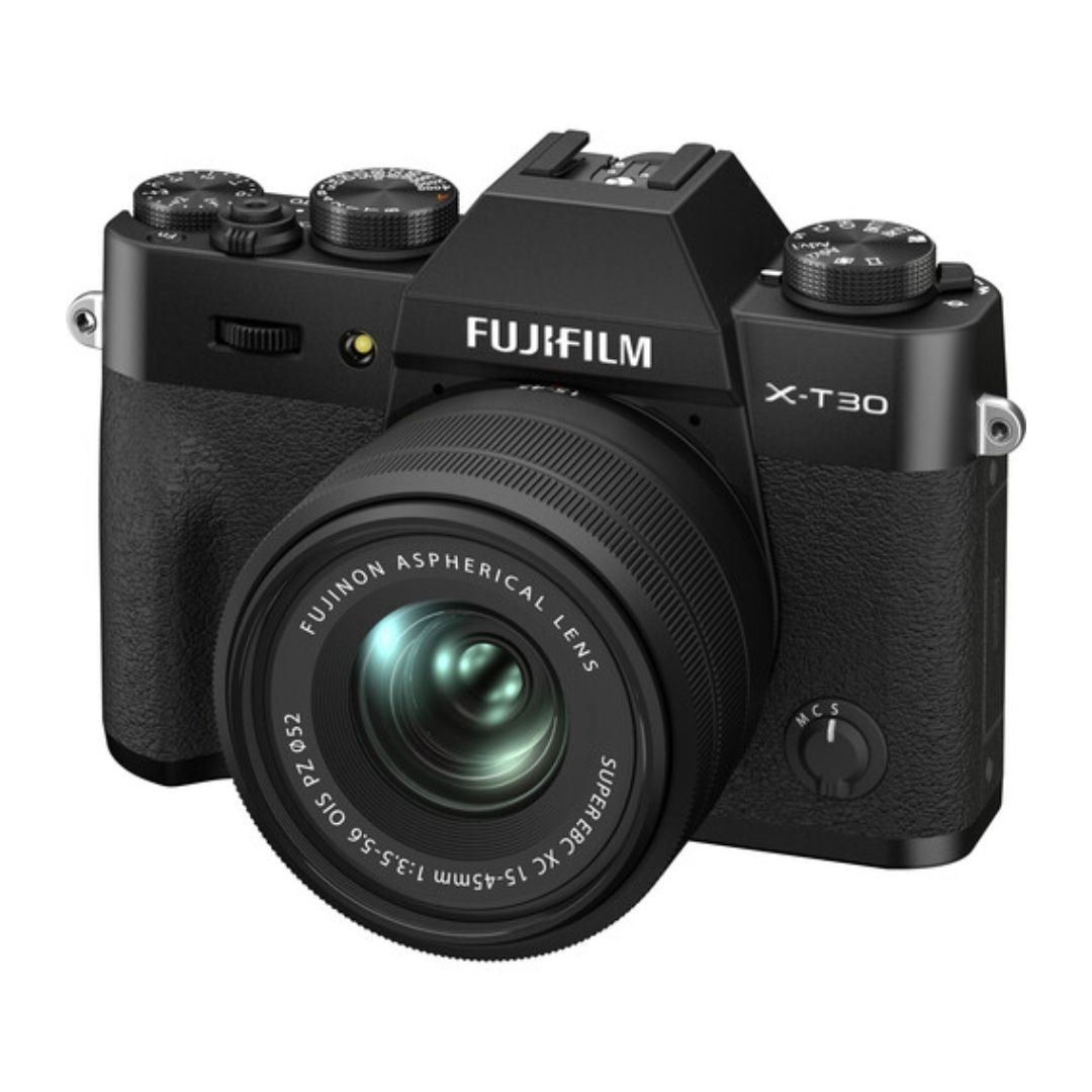 FUJIFILM-X-T30-II-Mirrorless-Camera-with-XC-15-45mm-OIS-PZ-Lens-Black-01 دوربین عکاسی فوجی فیلم FUJIFILM X-T30 II Mirrorless Camera with XC 15-45mm OIS PZ Lens (Black) - Image 1
