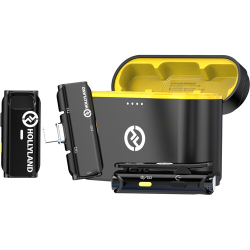 Hollyland-LARK-C1-DUO-2-Person-Wireless-Microphone-System-with-USB-C-Connector-for-Mobile-Devices-Black-2.4-GHz-01 میکروفون بیسیم هالی لند Hollyland LARK C1 DUO 2-Person Wireless Microphone System with USB-C Connector for Mobile Devices (Black, 2.4 GHz) - Image 1