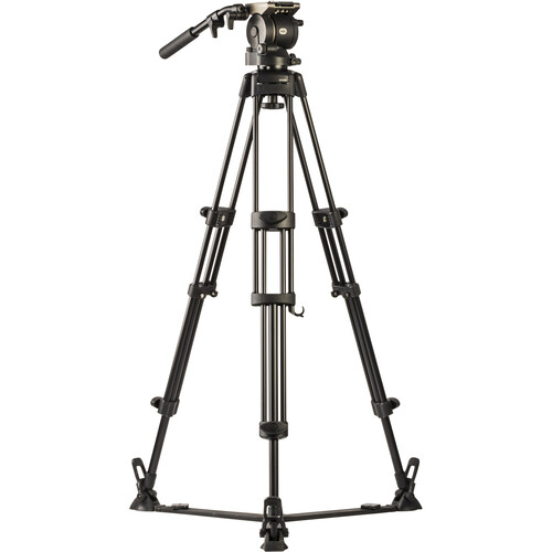 Libec-HS-250-Tripod-System-with-H25-Head-Ground-Spreader-Case-01 سه پایه فیلمبرداری لیبک مدل Libec HS-250 Tripod System with H25 Head, Ground Spreader & Case - Image 1