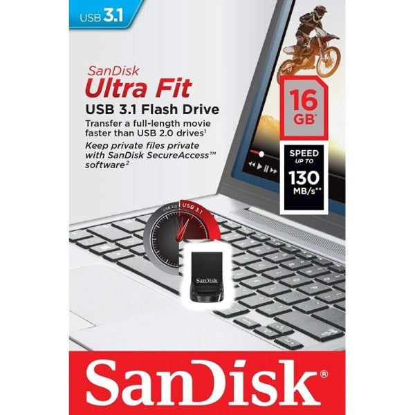 820 thickbox default flاsh SanDisk 16GB Ultra Fit USB 3.1