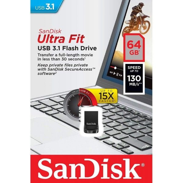 825 thickbox default flاsh SanDisk 64GB Ultra Fit USB 3.1