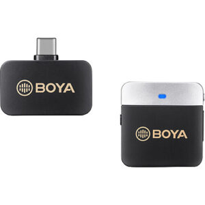 BOYA BY M1V3 Wireless Microphone System with USB C Connector for Mobile Devices