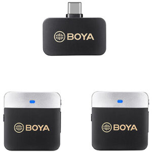BOYA BY M1V4 2 Person Wireless Microphone System with USB C Connector for Mobile Devices