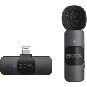 BOYA BY V1 Ultracompact Wireless Microphone System with Lightning Connector for iOS Devices