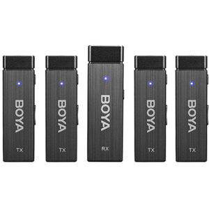 BOYA BY W4 Ultracompact 4 Person Wireless Microphone System for Cameras and Smartphones