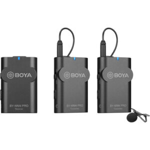 BOYA BY WM4 PRO K2 Two Person Digital Camera Mount Wireless Omni Lavalier Microphone System 01