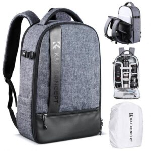 Camera Backpack Professional DSLR Camera Bag Waterprrof Photography Bag for DSLR Cameras 15 inch with Laptop 4 Black Grey 1