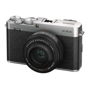 FUJIFILM X E4 Mirrorless Camera with 27mm Lens Silver 01