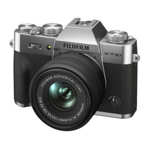 FUJIFILM X T30 II Mirrorless Camera with XC 15 45mm OIS PZ Lens Silver 01