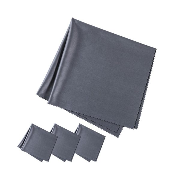 KF Concept Cleaning cloth set needle one dust free cleaning dry cloth for Electronics dark gray 4 pieces 40.6 40.6cm opp bag packaging 01