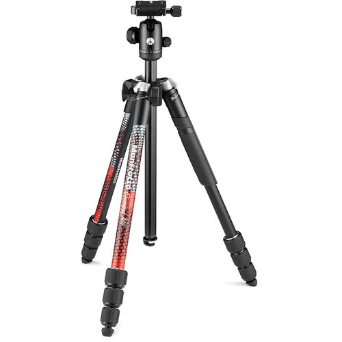 Manfrotto Element MII Aluminum Tripod with Ball Head Red 01 1