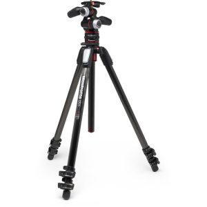 Manfrotto MT055CXPRO3 Carbon Fiber Tripod with MHXPRO 3W Head Move Quick Release Kit 01