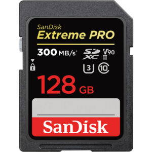 SanDisk 128GB Extreme PRO 300MBS UHS II SDXC Memory Card