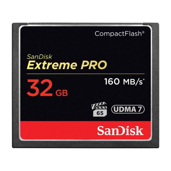 SanDisk 32GB Extreme Pro CompactFlash Memory Card 160MBs 01