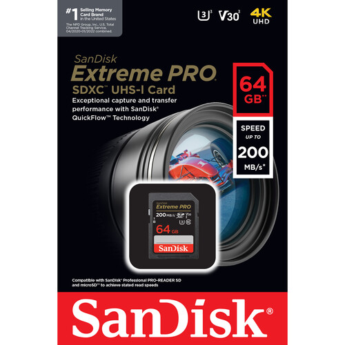 کارت حافظه سن دیسک SanDisk 64GB Extreme PRO UHS-I SDXC Memory Card 200MB/s 1 کارت حافظه سن دیسک SanDisk 64GB Extreme PRO UHS-I SDXC Memory Card 200MB/s