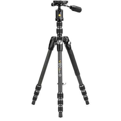 Vanguard VEO 3T 204CBP Carbon Fiber 4 in 1 Travel Tripod with VEO 2 BP 45T BallPan Head and Bluetooth Remote 01
