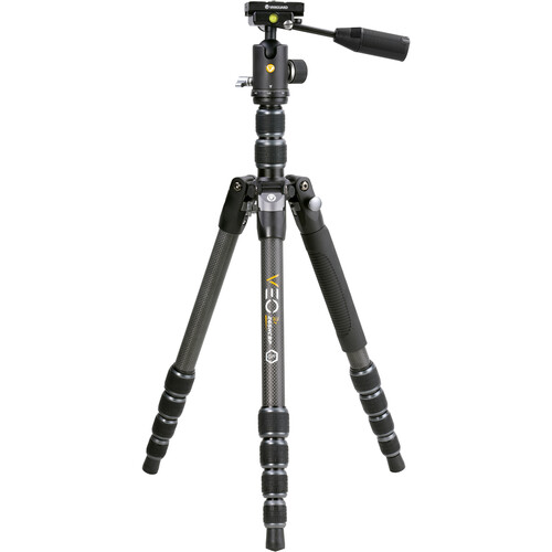 Vanguard VEO 3T 265HCBP Carbon Fiber 4 in 1 Travel Tripod with VEO 2 BP 120T BallPan Head and Bluetooth Remote 01