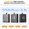 شارژر گوپرو13 به همراه 3عدد باتری K&F CONCEPT Hero 13